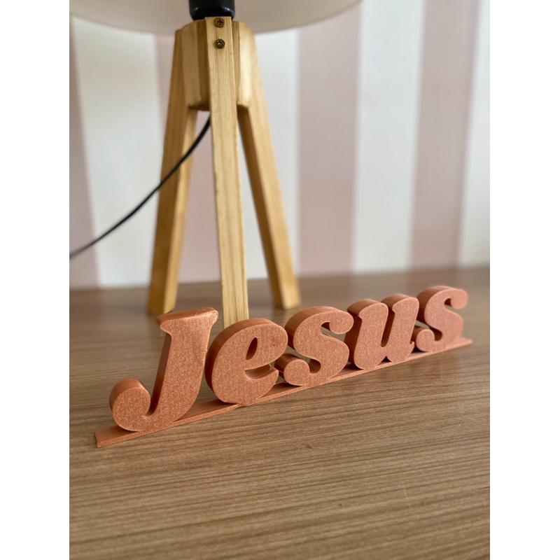 PALAVRA DECORATIVA FAMÍLIA - JESUS IMPRESSO 3D - Imagem 2