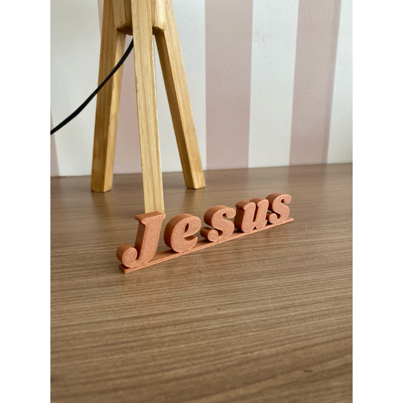 PALAVRA DECORATIVA FAMÍLIA - JESUS IMPRESSO 3D - Imagem 3