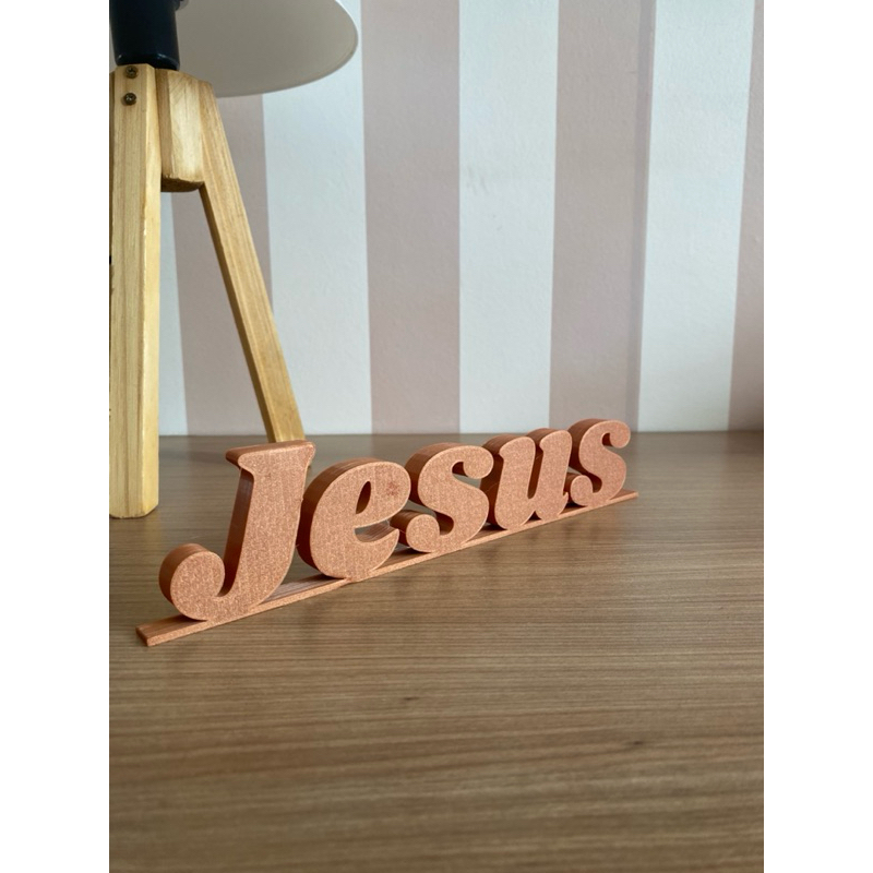 PALAVRA DECORATIVA FAMÍLIA - JESUS IMPRESSO 3D - Imagem 4
