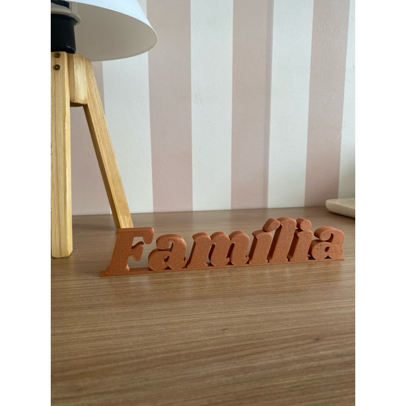 PALAVRA DECORATIVA FAMÍLIA - JESUS IMPRESSO 3D - Imagem 6