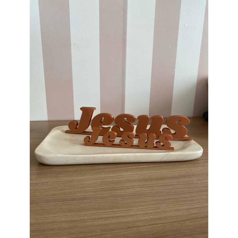 PALAVRA DECORATIVA FAMÍLIA - JESUS IMPRESSO 3D - Imagem 7