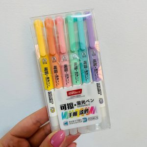 Marca texto apagável - KIT com 6 cores